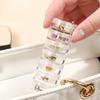 5Layer Jewelry Storage Box Transparent Round Makeup Storage Rack Plastic Bracelet Earring with Cover Organizer Boxes