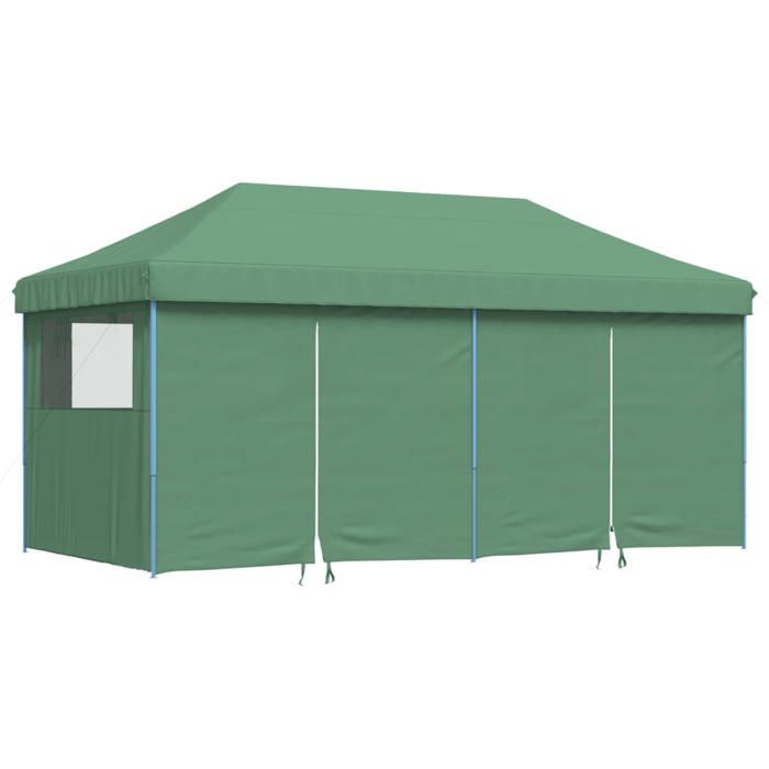 VidaXL Folding Pop-Up Party Tent 4 Sidewalls Green, Tent, Awning Tent, Gazebo Awning, Tent 4004952