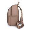 Leather Backpack Women's Solid Color Large Capacity Travel Backpack