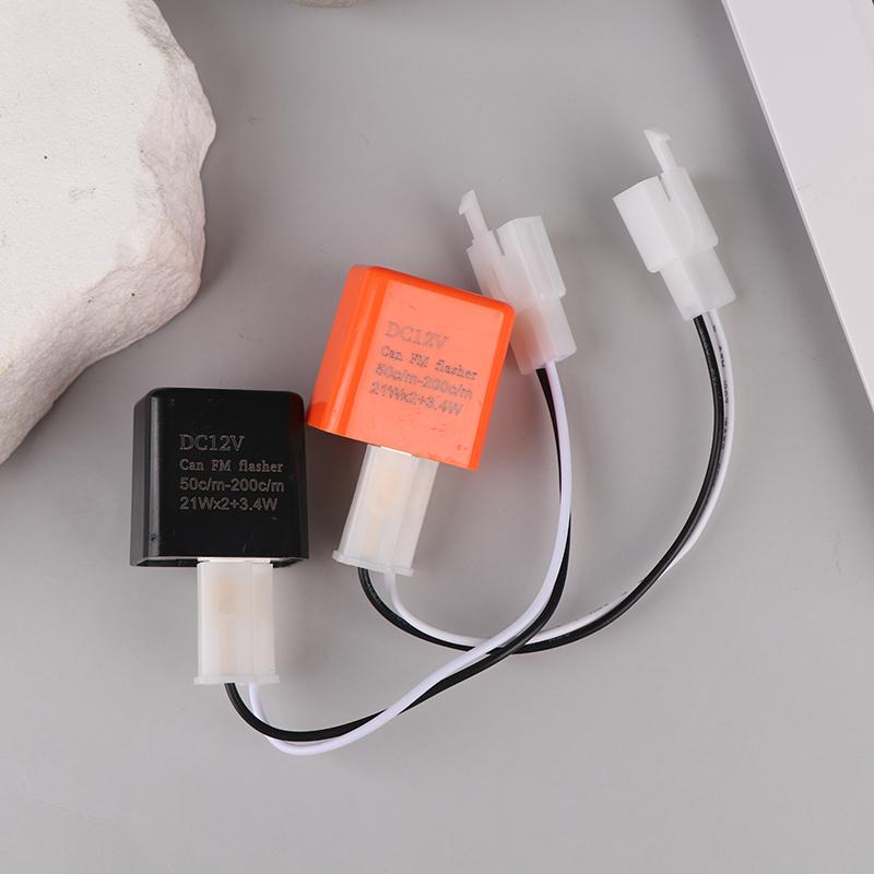 Adjustable 2-Pin Electronic Led Flasher Relay With Wires For Bikes Motorcycles Scooters Turn Signals Hyper Flash Blinkers Relay