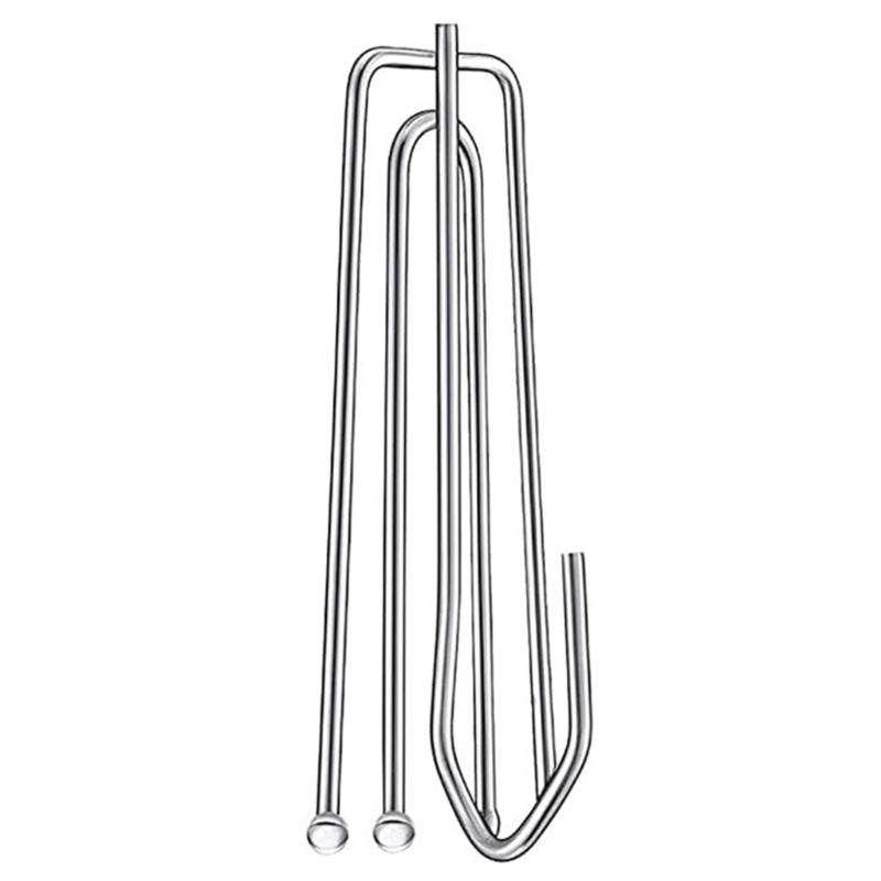 Set Of 20 4 Prongs Folding Hook Stainless Steel Curtain Hook for Heavy Drape and Rail