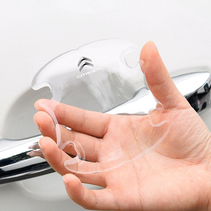 4PCS Transparent Car Door Anti-collision Protector Bumper Strip Sticker For Citroen C1 C2 C3 C4 C5 C6 C8 C4L DS3 DS4