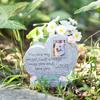 Resin Pet Memorial Stone with Photo Dog Grave Creative Cat Puppy Tombstone Small Animal Sacrifice Monument Handicraft Ornaments