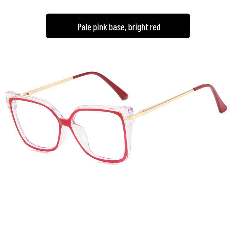 2023 Trendy TR90 Anti-Blue Light Cross Metal Square Glasses Frame - Celebrity Street Style