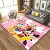1 ks koberečku s motivem Mickeyho a Minnie, protiskluzová podložka, design kreslených postaviček, měkký samet, dekorace do místnosti, omyvatelný