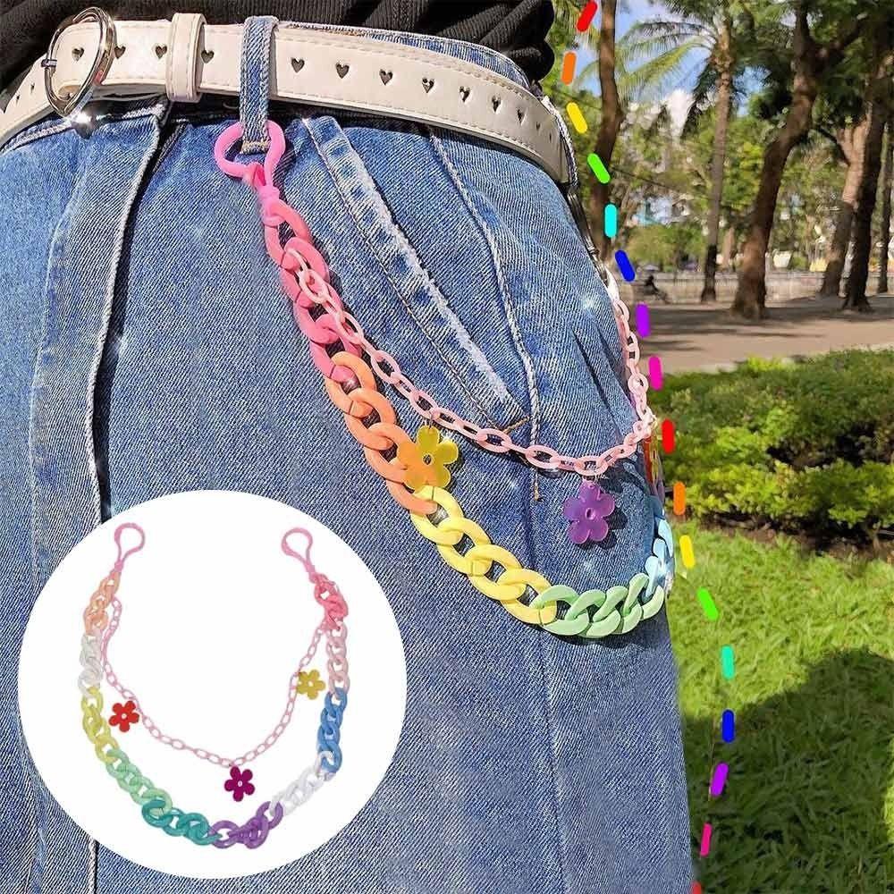 Big Ring Waist Chain Punk Rock Waist Key Chain Fashion Jewelry Accessories  for Men Women