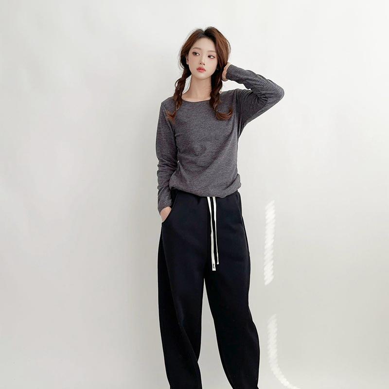 2025 Autumn/Winter Women's Plus Size German Velvet Round Neck Warm Long Sleeve Base Layer T-shirt