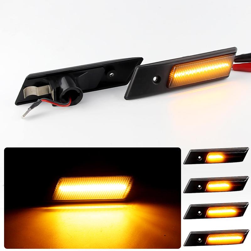 for BMW 3 Series E36 M3 318is/325is 92-96 5-Series E34 88-95 7-Series E32 86-94 Dynamic LED Side Marker Signal Lights Turn Lamp