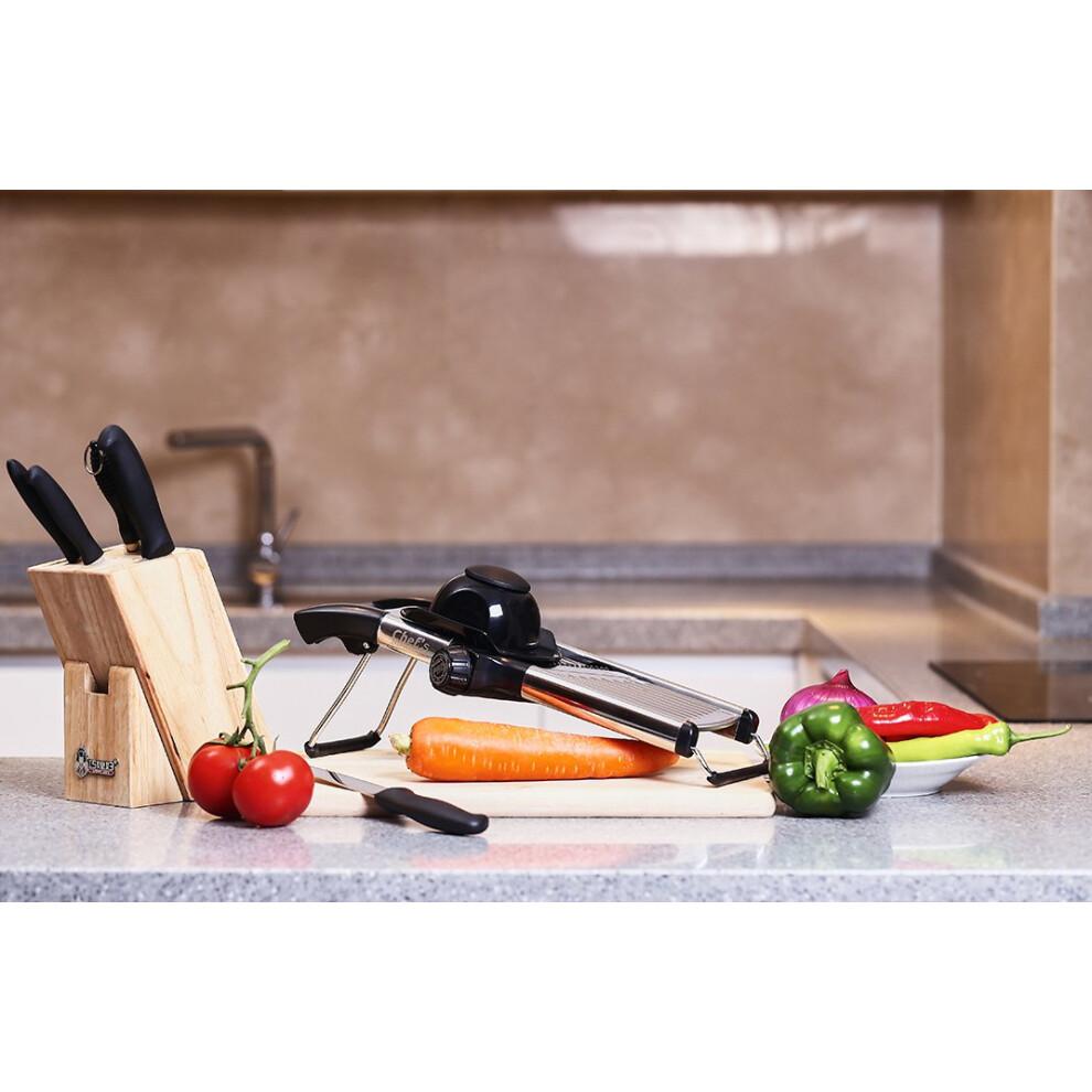 Adjustable Mandoline Vegetable Slicer by Chef's INSPIRATIONS. Best for Slicing Food, Fruit and Vegetables. Mandolin Slicer Julienne Cutter. Cut Proof