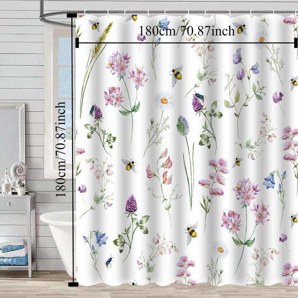 Quick-Drying Waterproof Bath Curtain Washable Partition Curtain Shower Curtains Home Decoration
