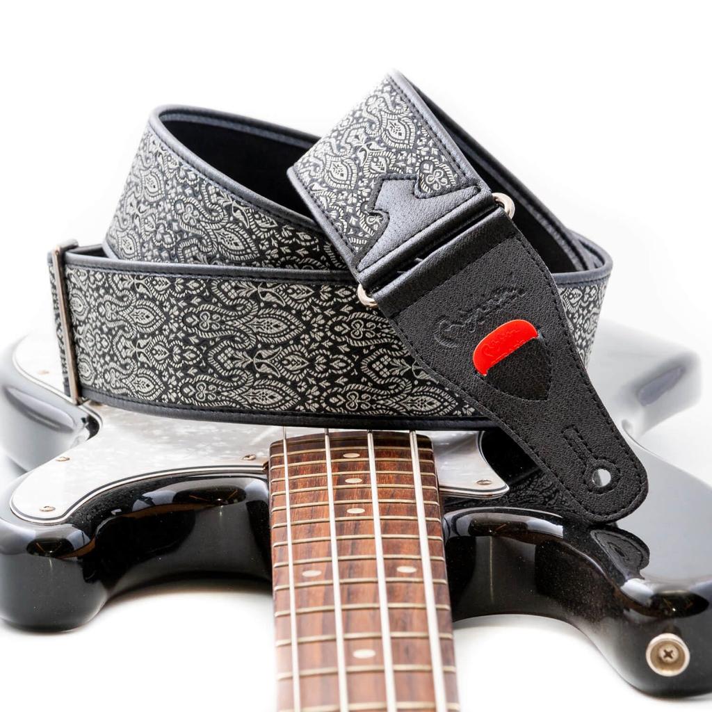 Straps 6cm CORDOBA BLACK RightOn! Guitar/Bass Strap, Wide, 90-150cm,