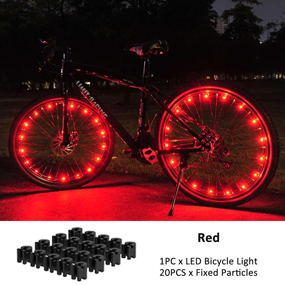 NEW Colorful Rainproof LED Bicycle Wheel Lights Front and Rear Spoke Lights Cycling Decoration Tire Strip Light Accessories