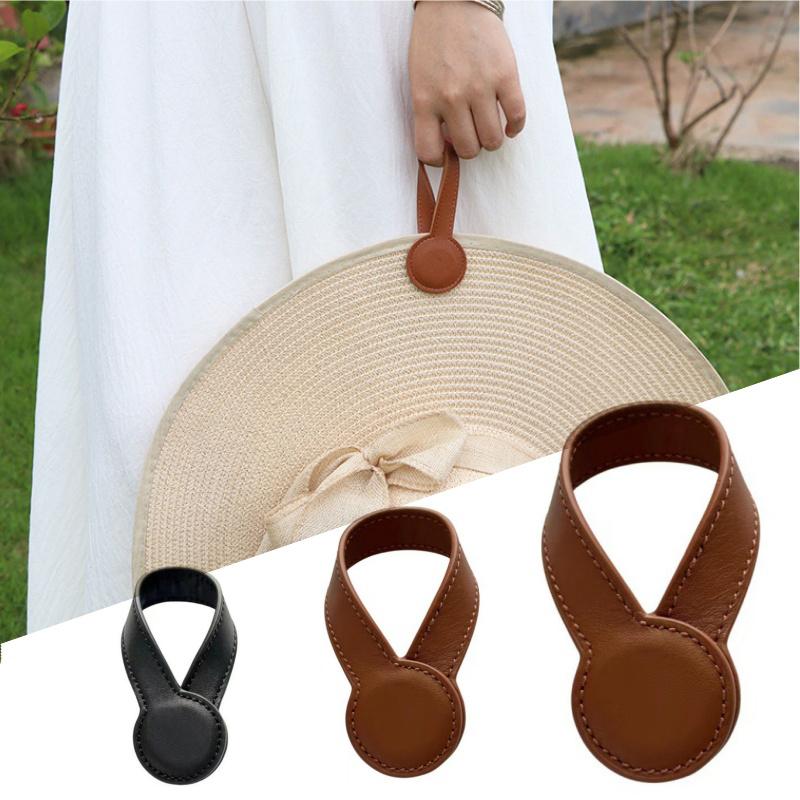 Multi-Purpose Pu Leather Magnetic Hat Clip Strong Magnetic Round Organizer Clip Travel Bag Charms Luggage Accessories