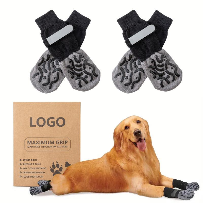 Wasserdichte rutschfeste Hundesocken für den Außenbereich - Pfotenschützer für kleine und mittlere Hunde, Weihnachtsdesign, Beliebter Verkaufsschlager.
