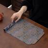 Double-Sided Brocade Tea Mat - Chinese Zen Style Non-Slip Dry Brewing Pad for Tea Ceremony Vintage Table DecorTraditionalCoaster