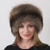 New Winter Hats for Women with Tail Fluffy Raccoon Outdoor Cozy Snow Round Hat