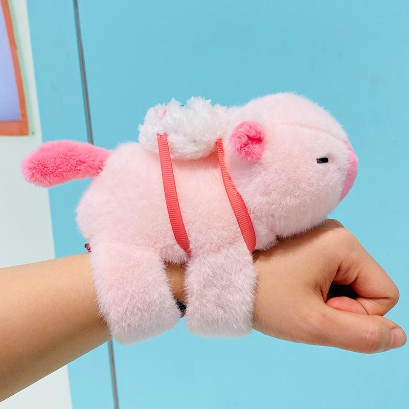 

Capybara Clap Ring Stay Wire Plush Toy Doll Couple Perfect Toy Gift Pink Green рожевий