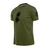 Men's Tactical Outdoor Quick-Dry T-Shirt Crew Neck Loose Fit Breathable Short Sleeve with Hook and Loop Patch Area for Customization