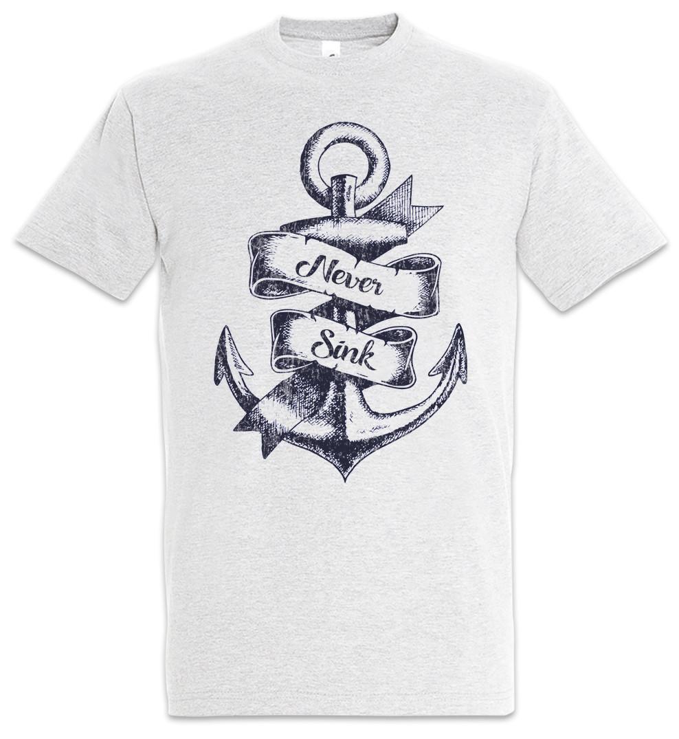 Anchor IV T-Shirt Sports Sailing Sailboat Sail Sailor Skipper Training L