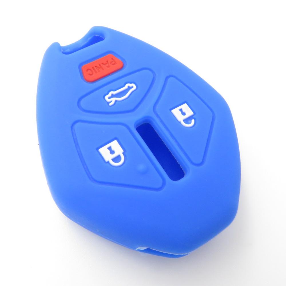Silicone Key Cover Case Skin Fit For Mitsubishi Lancer Evo Outlander Galant Asx 380 Endeavor Mirage 4Button Remote Keycocolockey