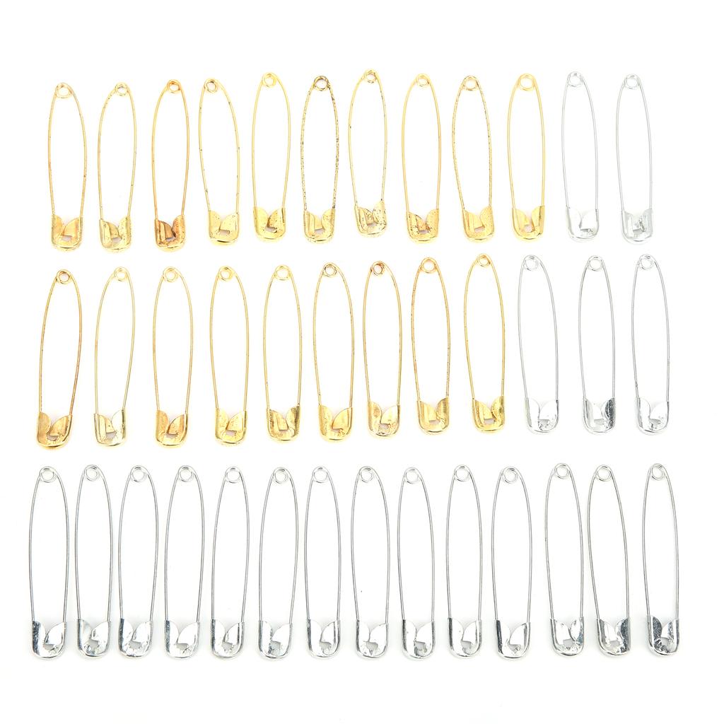 Sicherheitsnadeln 20 Stück Silber 20 Stück Golden Bunt Vereinfachtes Eisen für Schmuck Kleidung Herstellung