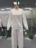 2025 Autumn/Winter Women's Casual Two-Piece Set: Round Neck Sweatshirt & Drawstring Jogger Pants
