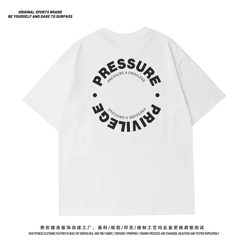 Trendy Fitness CBUM Short Sleeved Men's Summer Loose Large Cotton GYM T-shirt Trendy Half Sleeves