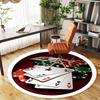 1pc Poker Chips Cards Round Chair mat office Area Rug - Non-Slip, Floor Mat for Office, Bedroom, and Indoor Decor p127217
