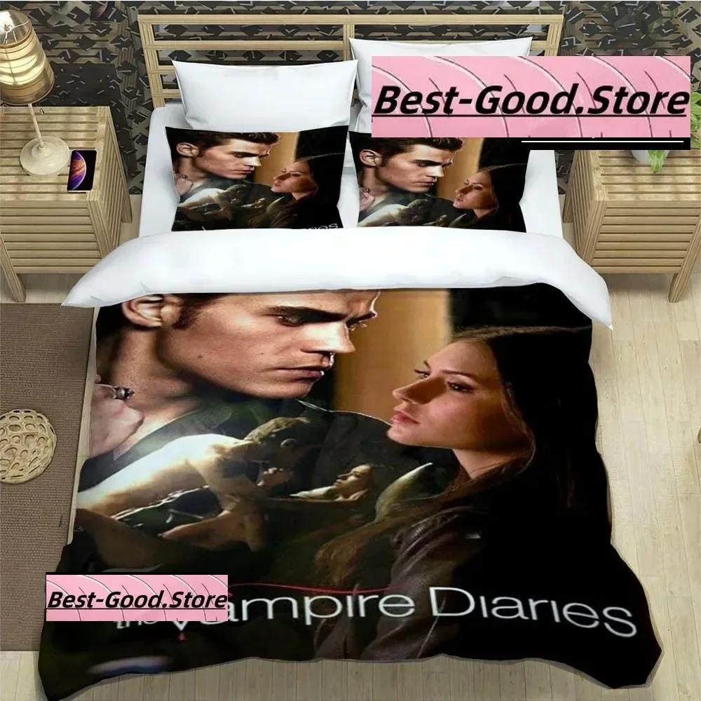 Vampire Diaries Damon Salvator Bedding Set Printed Bed Set With Pillowcase Duvet Cover Soft Single Double Queen Super King Size