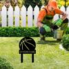 Personalized Iron Basketball Garden Stakes Durable Lawn Decor Gift for Fans Custom Sign