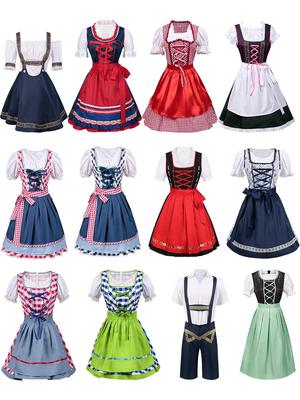 Bayerisches Damen Halloween Oktoberfest Latzhosen Set