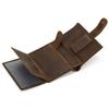 Retro Leather Three-Fold Wallet, Crazy Horse Leather Short Wallet, Multi-Card Three-Fold Wallet, First-Layer Cowhide Pocket Wallet.