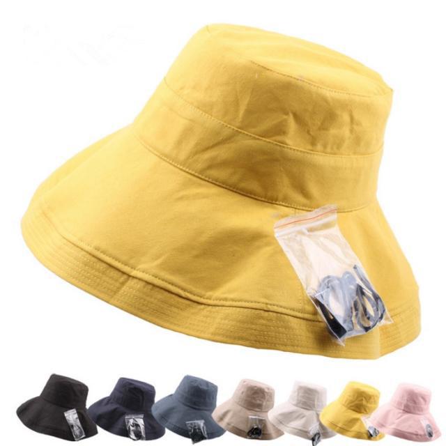 Hat Women's Summer Versatile Travel Sun Protection Visor Casual Outdoor Bucket Hat Women's Big Brim Sun Hat Tide