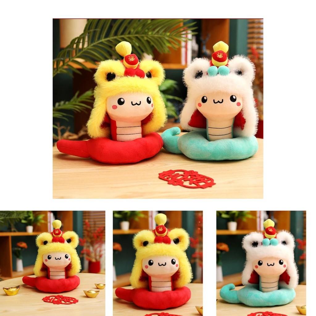 Adorable Plush Snake Year Mascot Doll Soft Stuffed Toy For Unique Gift Giving
