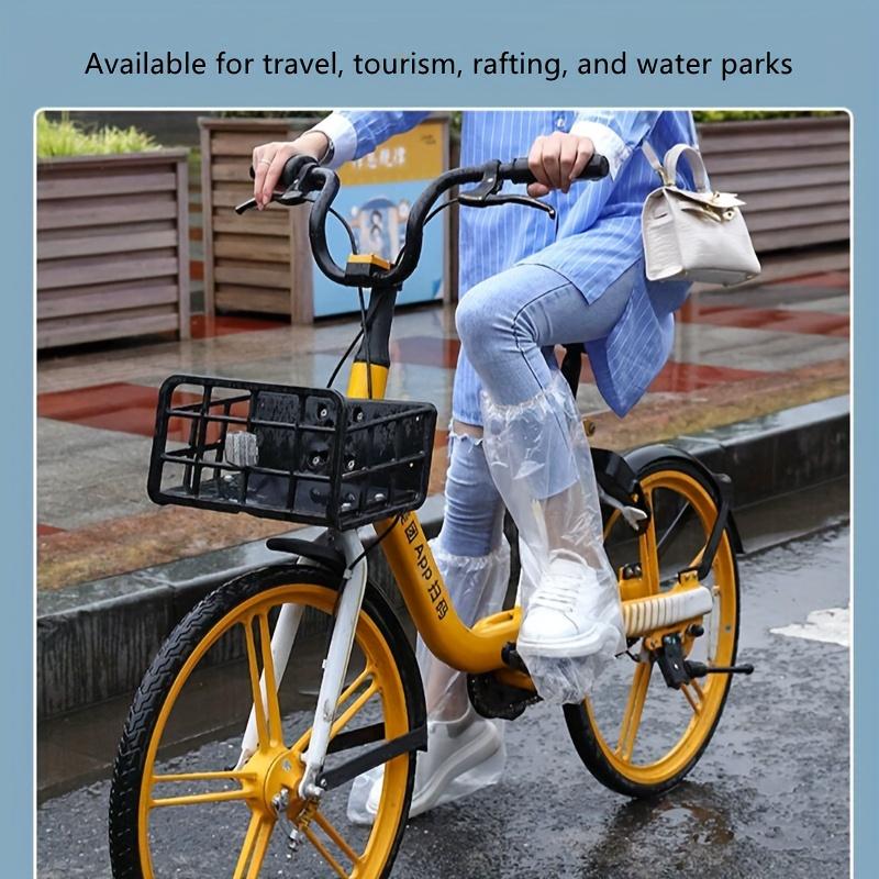 15pcs Rainy disposable shoe covers, transparent plastic outdoor thick wear-resistant waterproof isolation foot covers