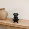 3D Printed French Bulldog Figurine Modern Matte Black Dog Statue Animal Desktop Decoration
