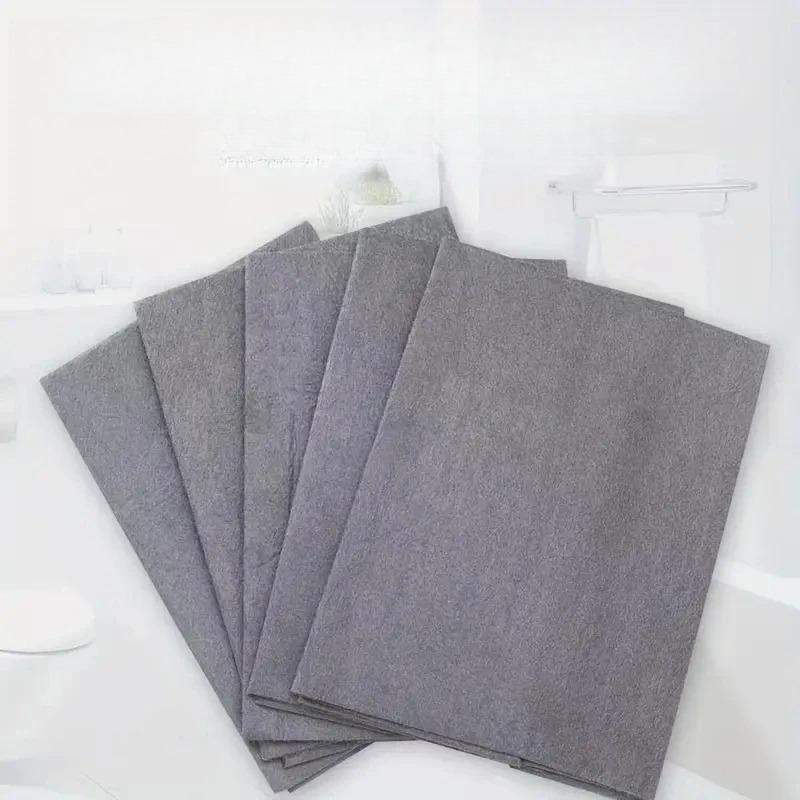 5pcs of Magic Cloth for Streak-Free Glass Cleaning, Specially Designed for Watermark-Free Wiping of Mirrors,Glassware темно-серого