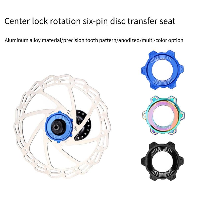 Road Bike Hub Center Lock To 6 Hole Adapter Bicycles Center Lock Adapter with Lock Rings 6 Pin Disc Brake Bicycles Part