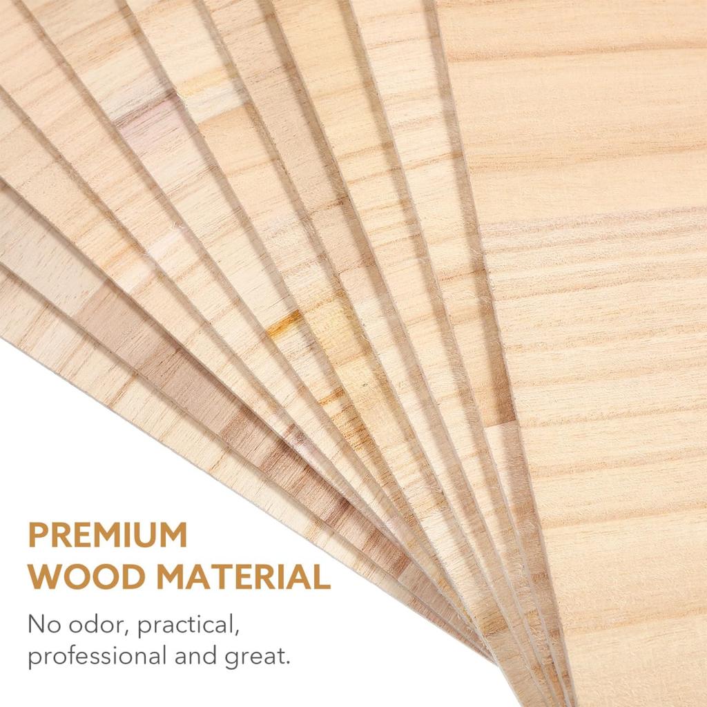 LIOOBO Breaking Boards for Karate and Taekwondo - 10-Piece Set, 3mm Thick, Easy to Break, Wooden Board Breaking, Demonstration, Beginner, Child, Kids,