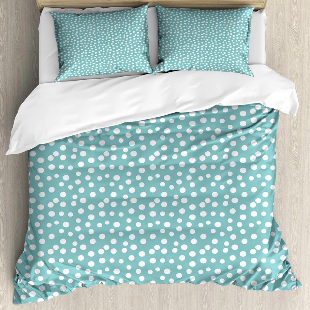 Turquoise Duvet Cover Set Retro Floral Background With Hibiscus Silhouettes Dramatic Romantic Nature Art Polyester Duvet Cover