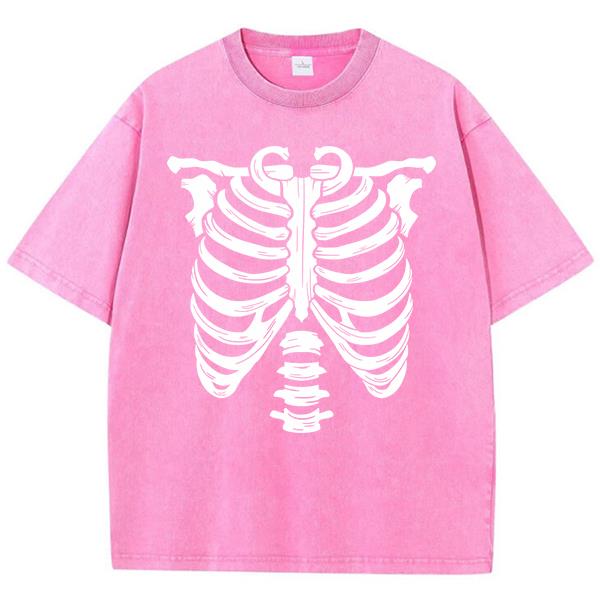 Skull Bone Pattern Design Print Tee Shirt Male Cotton Soft T Shirt Originality Breathable T-Shirts Art Fashion Short Sleeved