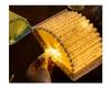 Burning Glass Bead Fan-Shaped Lamp: Oil Painting-Inspired Book Lamp with Calligraphy Text - Creative Ancient Style Gift.