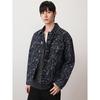 GXG Men's Jacquard Loose Fit Denim Jacket