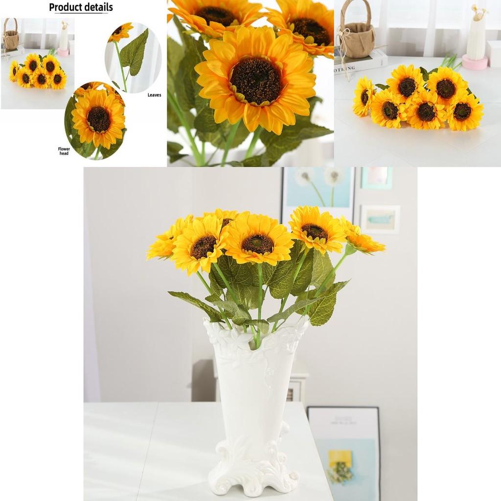 Artificial Sunflower Wedding Decoration With Silk Flowers For Home Living Room And Photography Prop