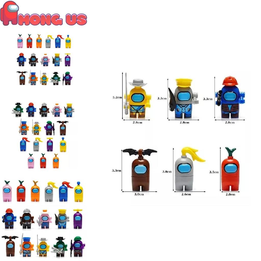 Exciting Space Among Us 16 Character Mini Building Blocks Perfect For Kids Playtime