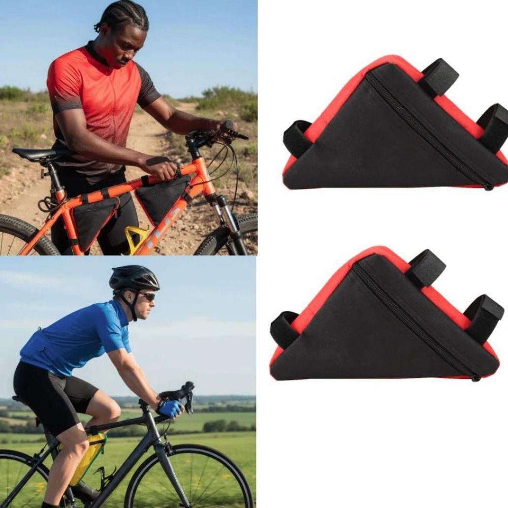 Polyester Bicycle Triangle Bag Storage Saddle Frame Pouch Bike Beam Hanging Bag  Bike Accessories