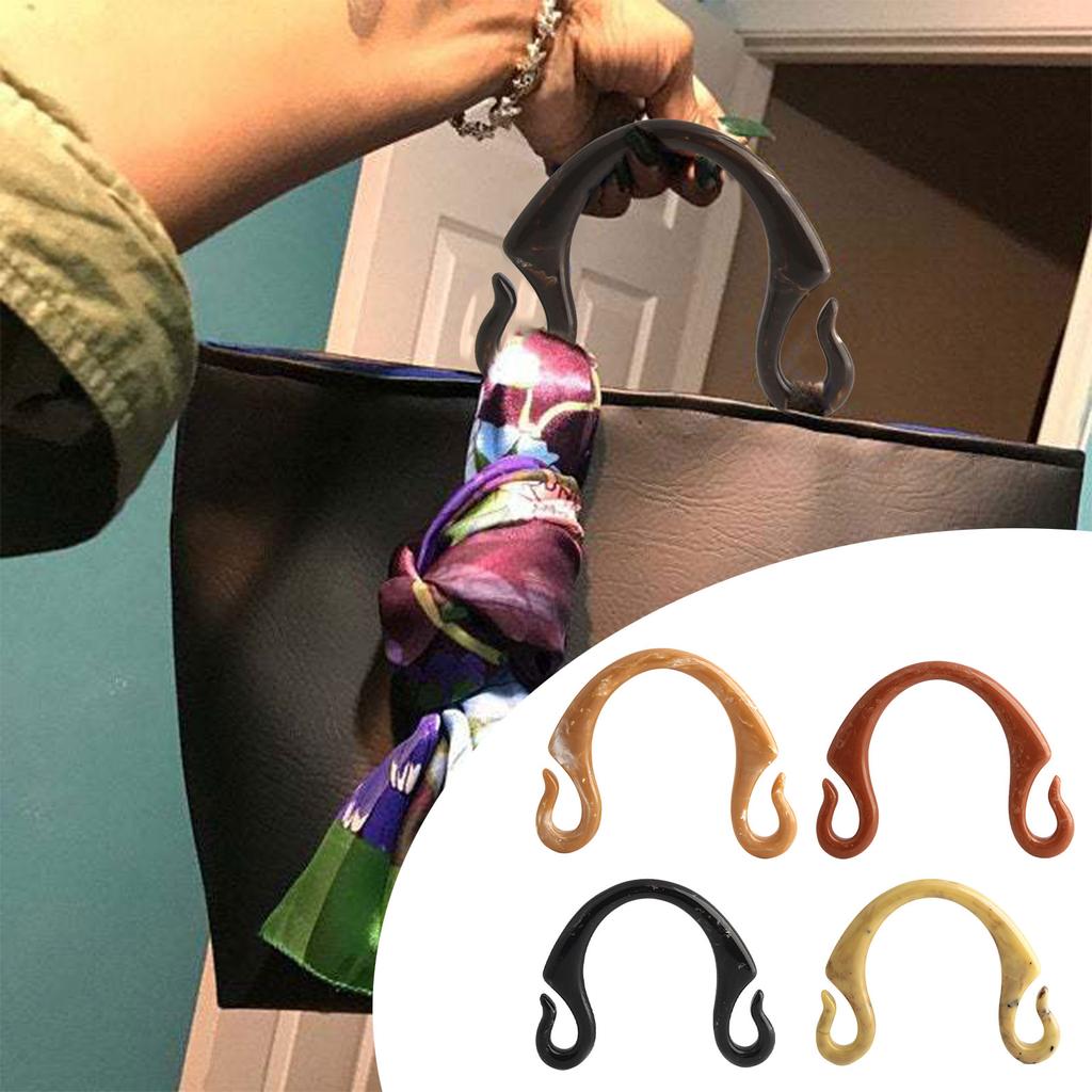 Hook Shaped Resins Bag Handle Purse Handle Handbag Handle Replacement for DIY Crochet Bag Making Crafts Purse Supplies