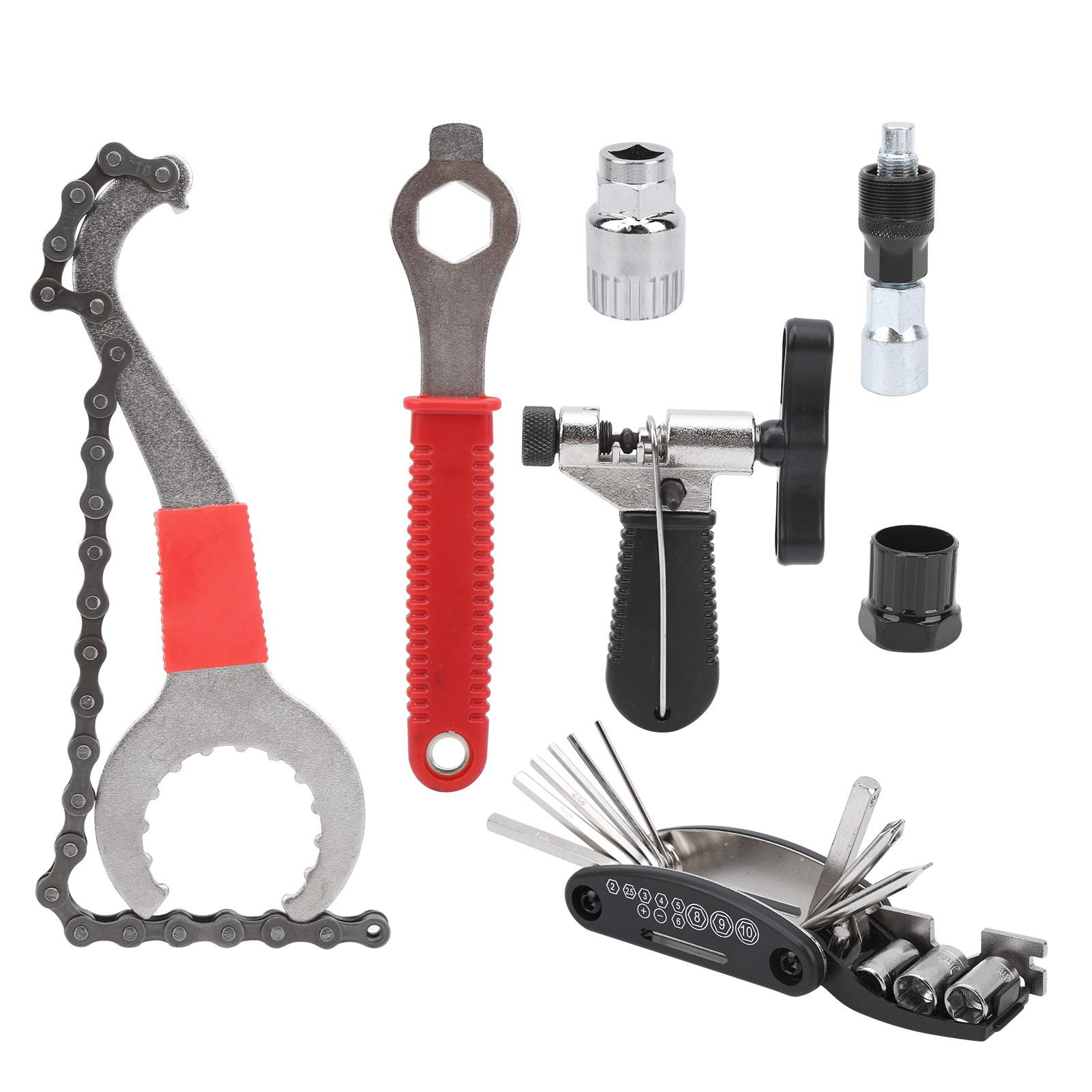 

7 шт. Многофункциональный набор инструментов для велосипедной цепи, набор инструментов для ремонта горного велосипеда