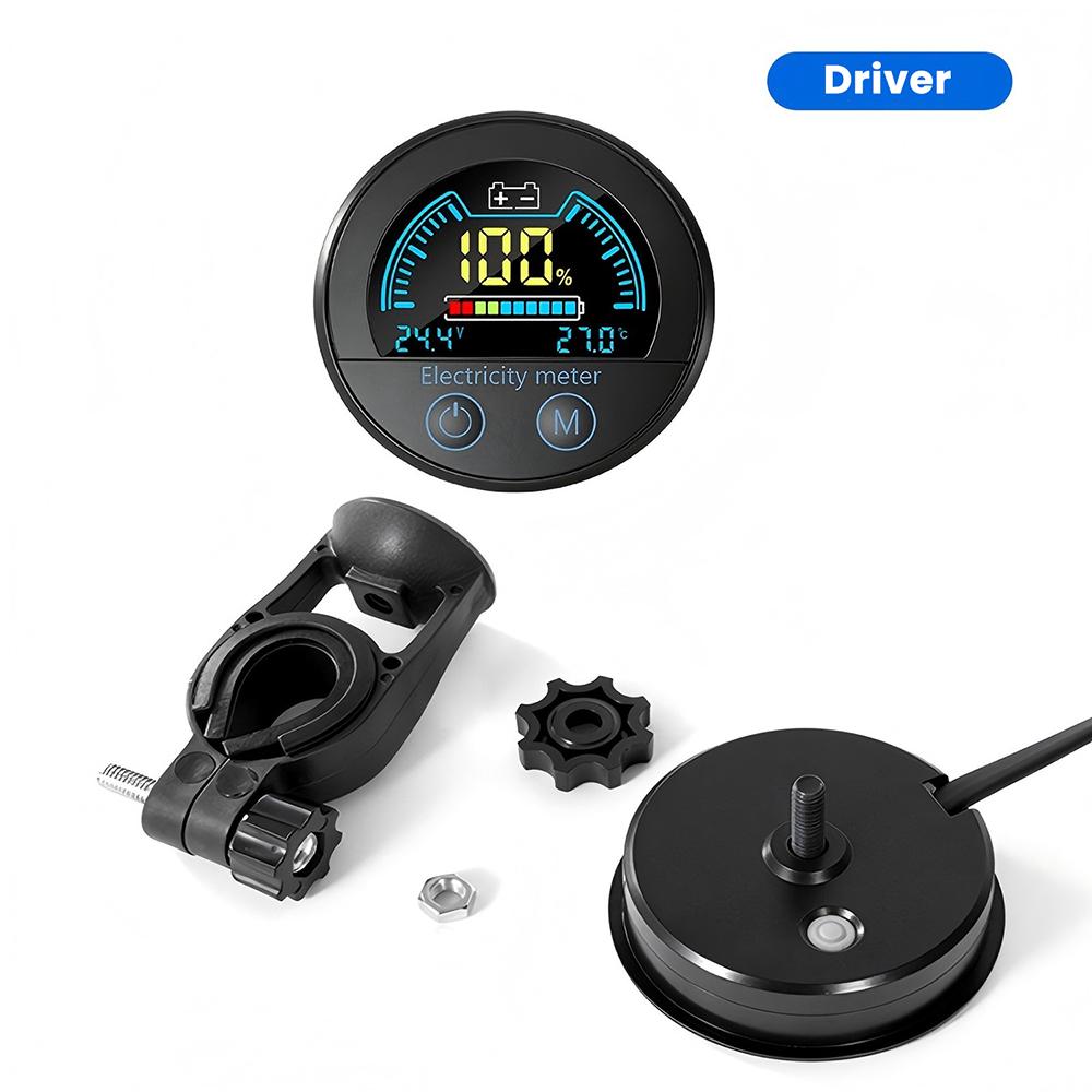 5918 DC 7–100V Digital Circular Voltmeter Waterproof Battery Capacity Monitor Car Voltage Meter Tester Battery Level Indicator