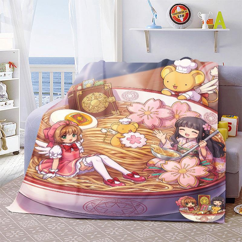 Cardcaptor Sakura Warm Blanket Flannel Throw Soft Cozy Lightweight Blanket for Bed Sofa Home Decor -QJY